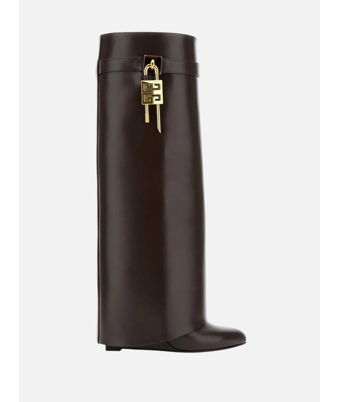 GIVENCHY Коричневые кожаные сапоги, фото 4
