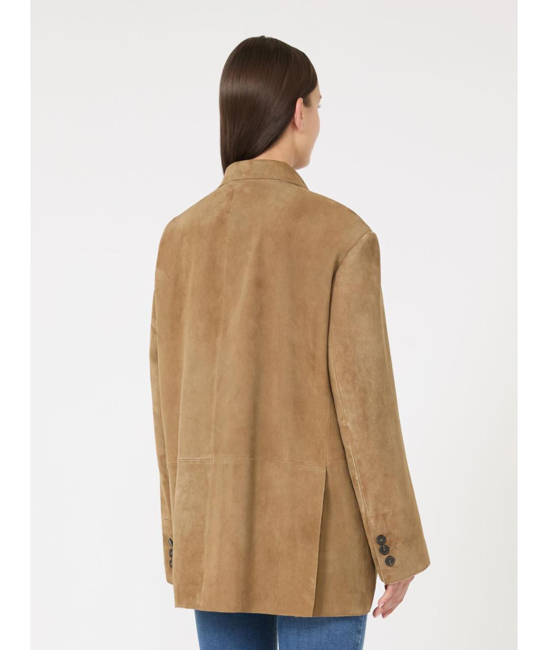 WEEKEND MAX MARA Черный замшевый жакет/пиджак, фото 3