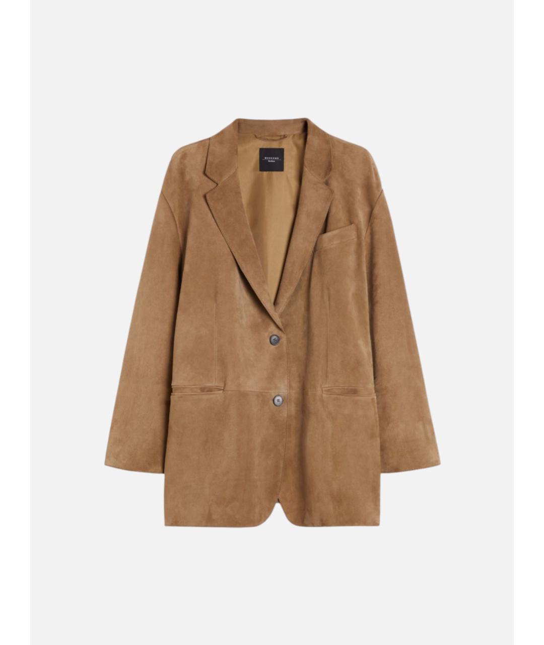 WEEKEND MAX MARA Черный замшевый жакет/пиджак, фото 1