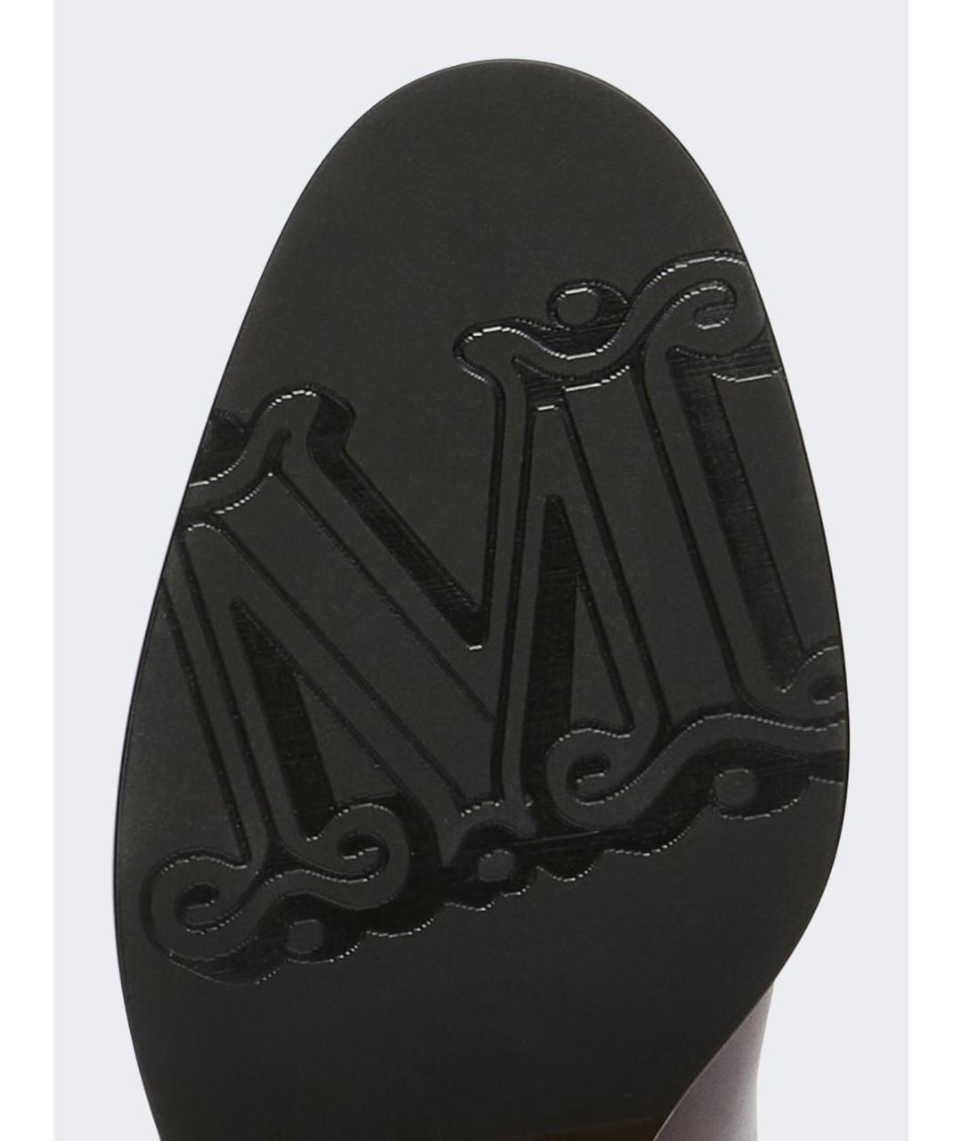 MAX MARA Бордовые кожаные ботильоны, фото 5