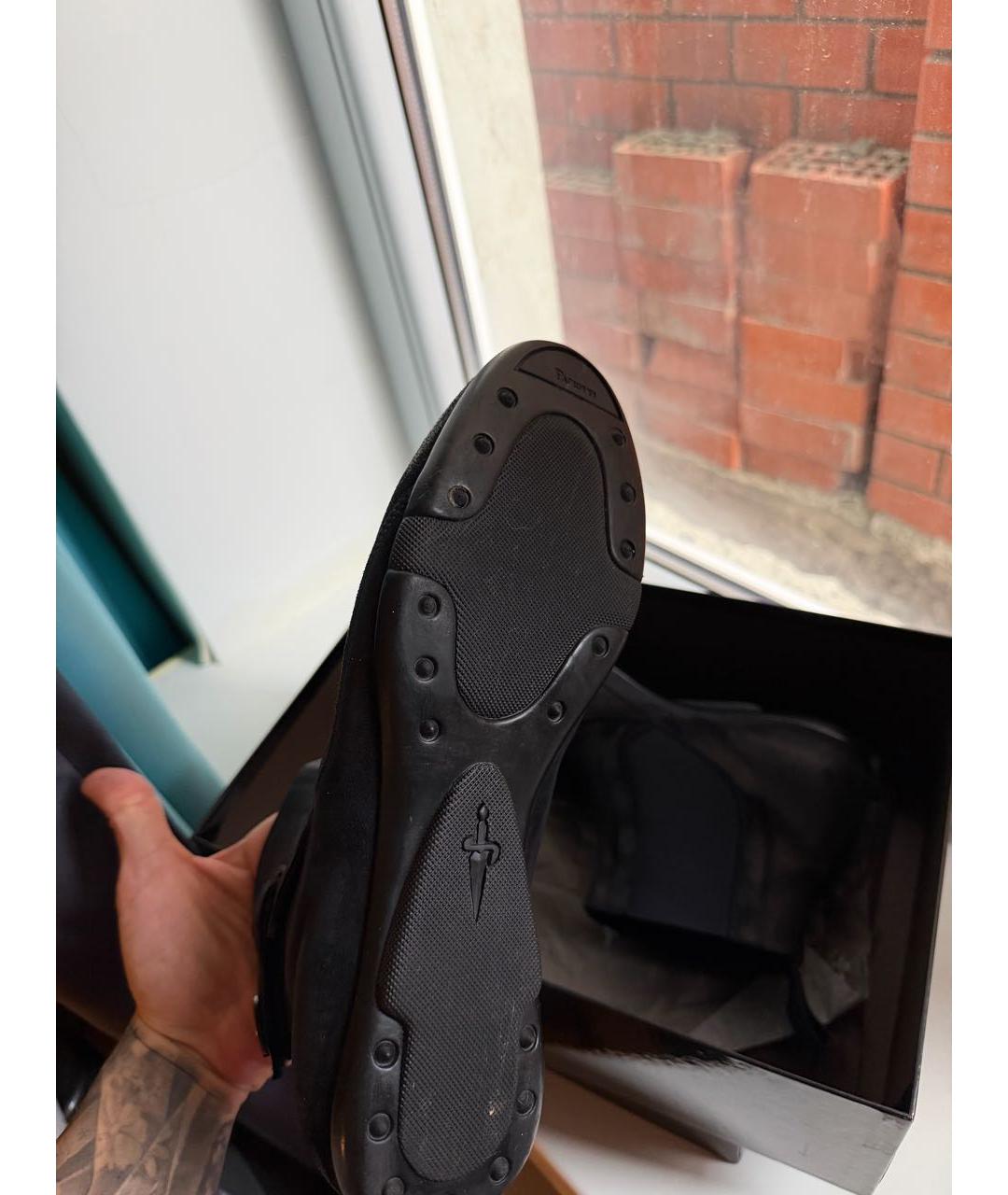 CESARE PACIOTTI Черные замшевые высокие ботинки, фото 3