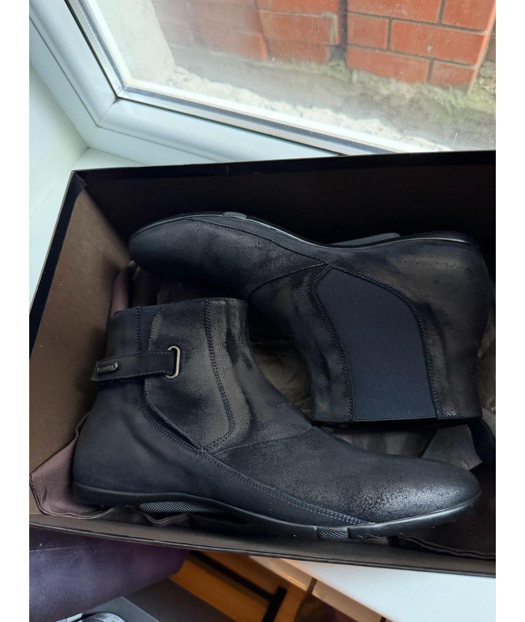 CESARE PACIOTTI Черные замшевые высокие ботинки, фото 5