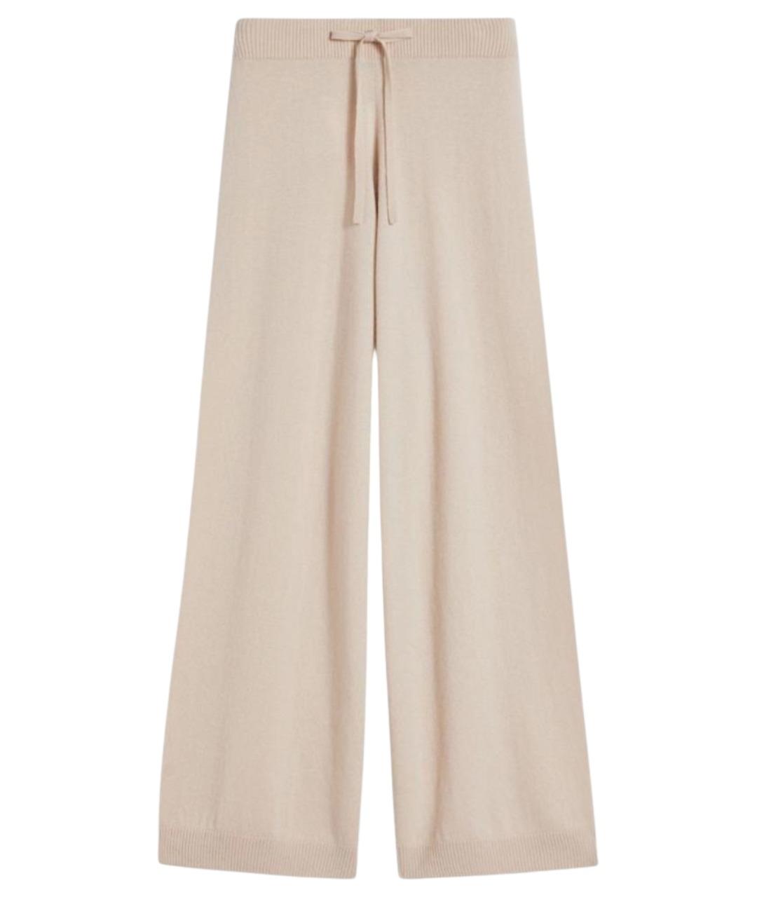 WEEKEND MAX MARA Бежевые шерстяные прямые брюки, фото 1