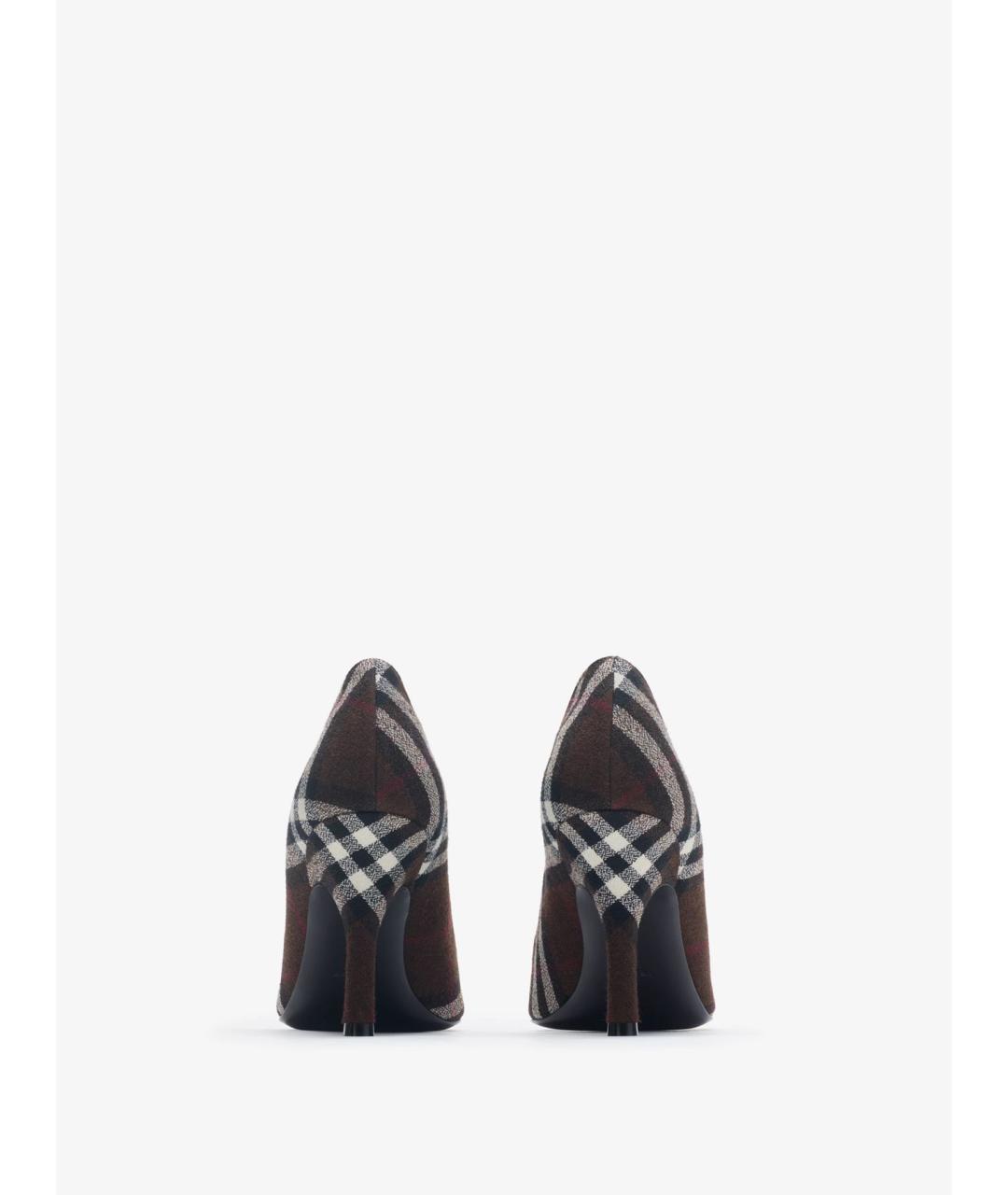 BURBERRY Коричневые текстильные туфли, фото 3