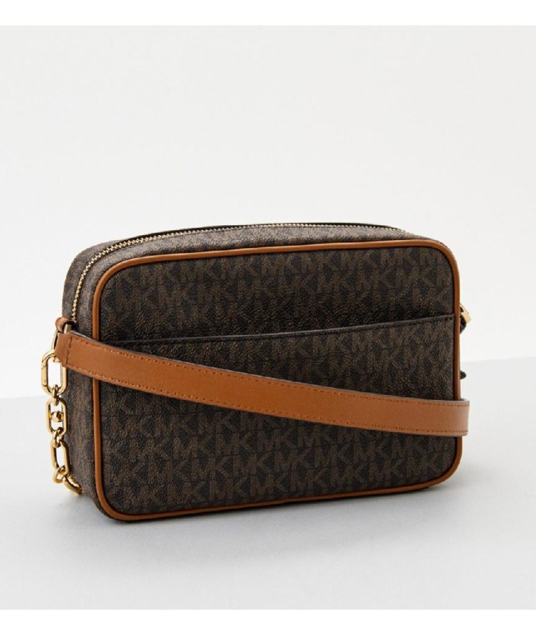 MICHAEL KORS Коричневая кожаная сумка через плечо, фото 2