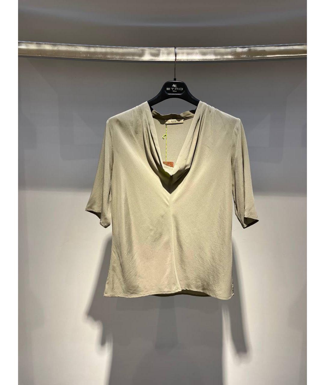 ETRO Бежевая шелковая блузы, фото 3