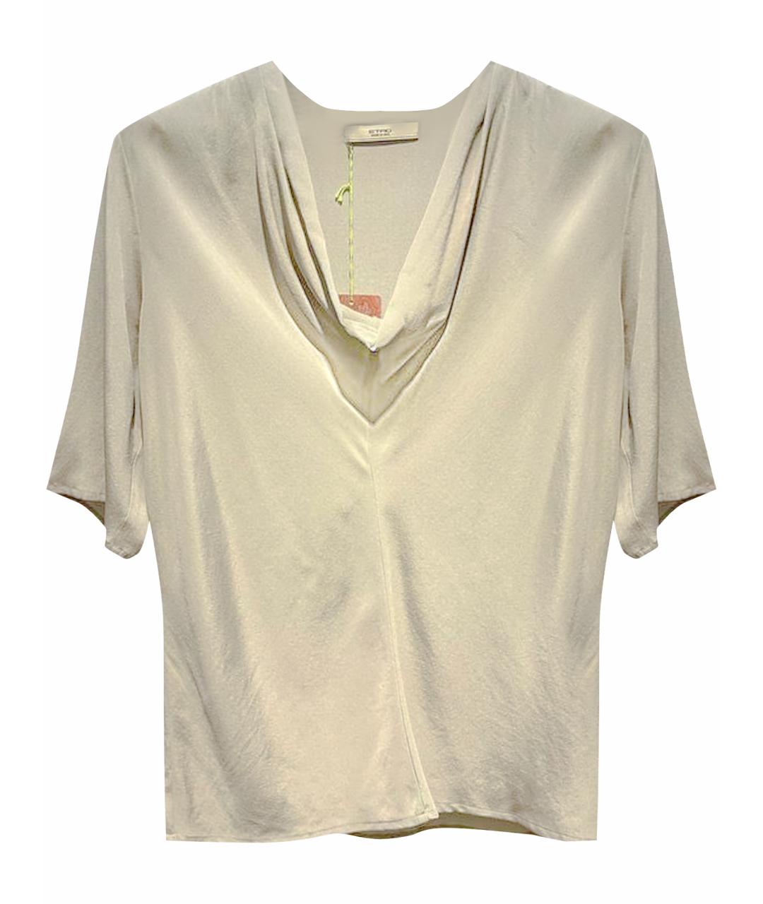 ETRO Бежевая шелковая блузы, фото 1