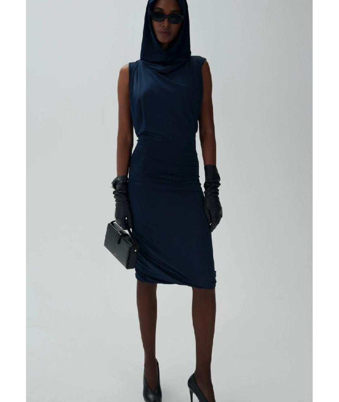 MAGDA BUTRYM Синее вискозное повседневное платье, фото 3