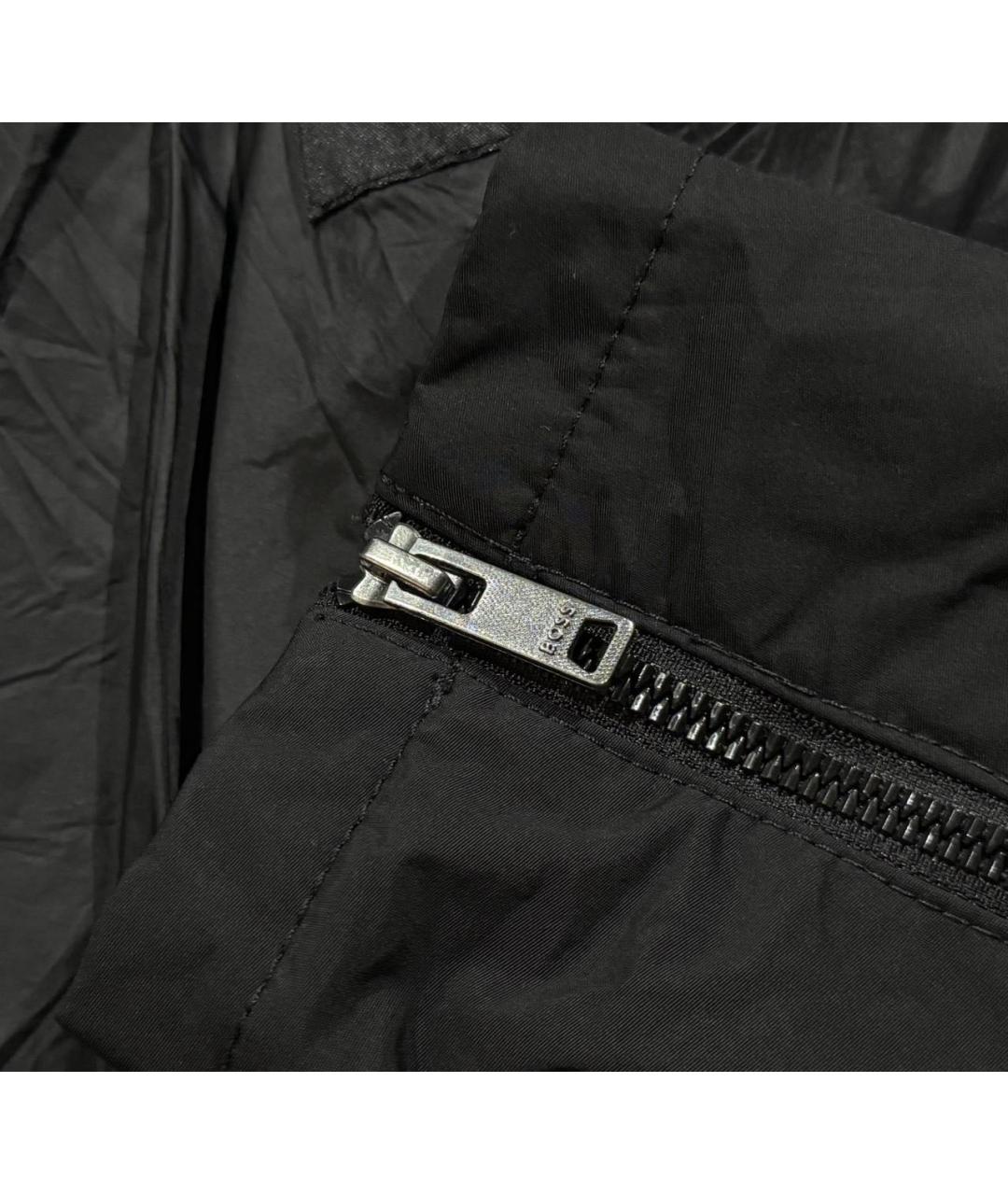 HUGO BOSS Черная полиуретановая куртка, фото 5