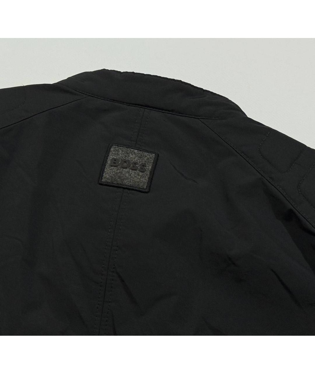 HUGO BOSS Черная полиуретановая куртка, фото 4