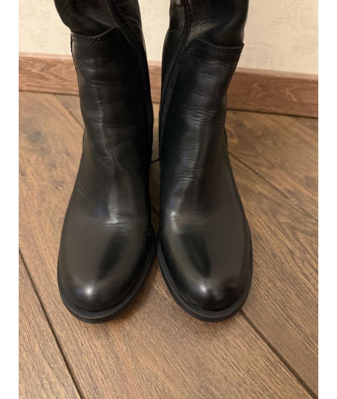 BALDININI Черные кожаные сапоги, фото 4