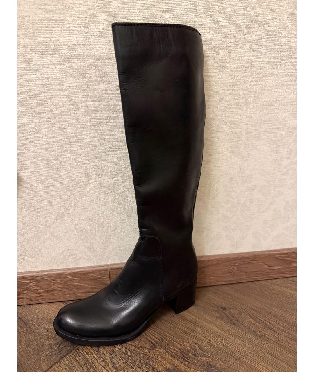 BALDININI Черные кожаные сапоги, фото 2