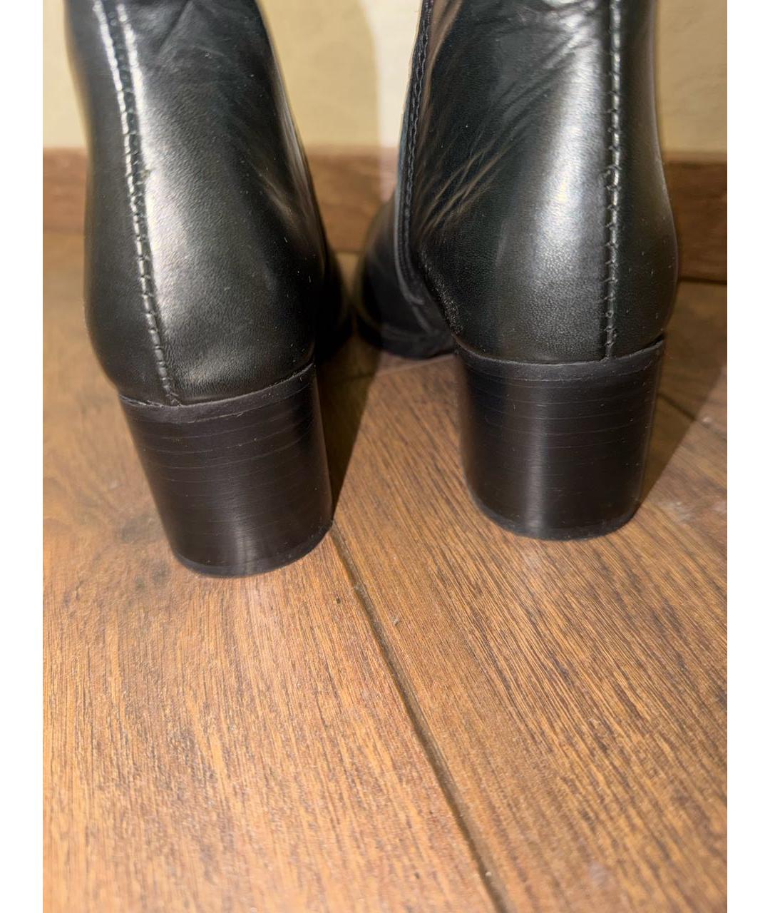 BALDININI Черные кожаные сапоги, фото 5