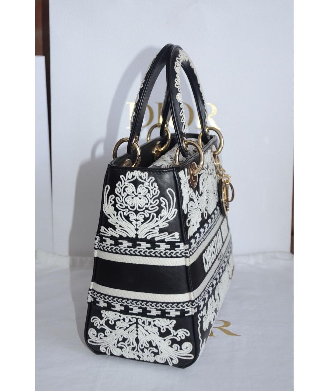 CHRISTIAN DIOR Черная кожаная сумка с короткими ручками, фото 5