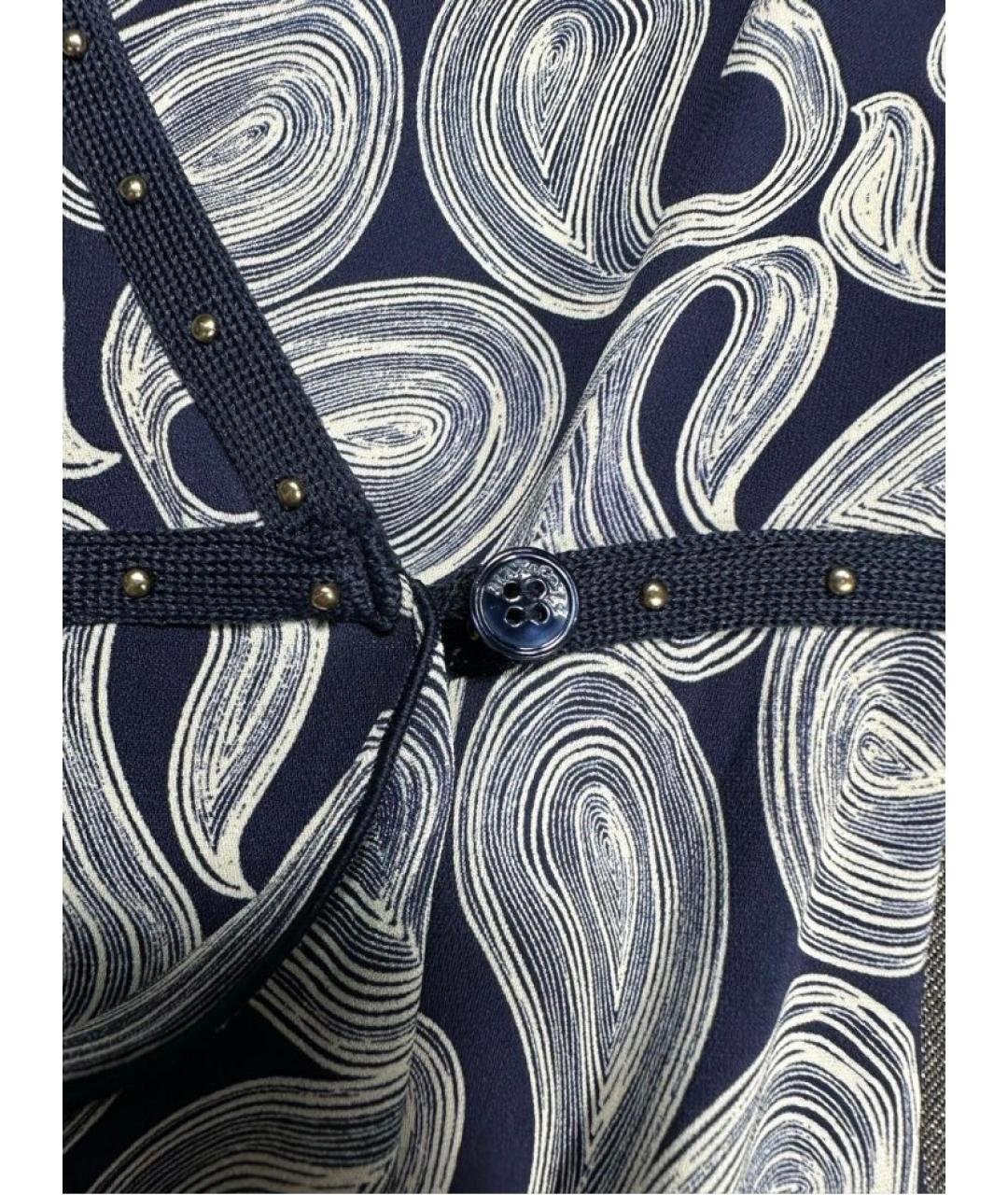 MAX&CO Темно-синее вискозное повседневное платье, фото 4