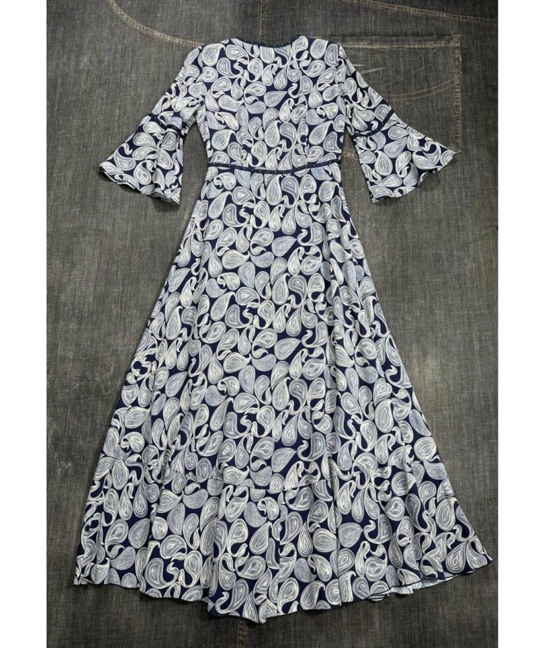 MAX&CO Темно-синее вискозное повседневное платье, фото 2