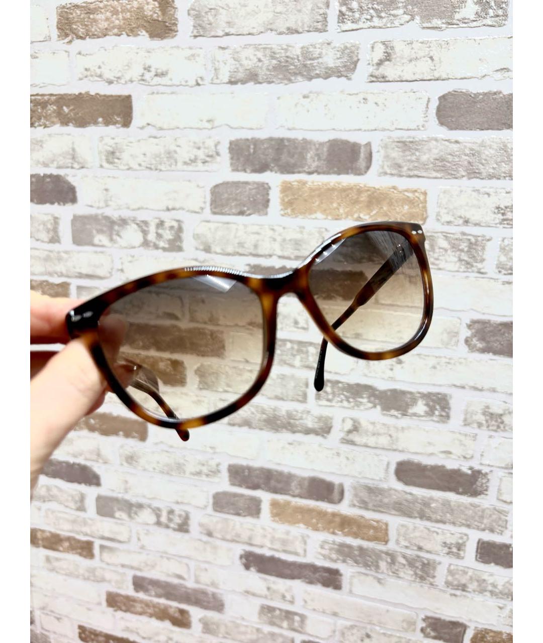 ISABEL MARANT Коричневые пластиковые солнцезащитные очки, фото 4