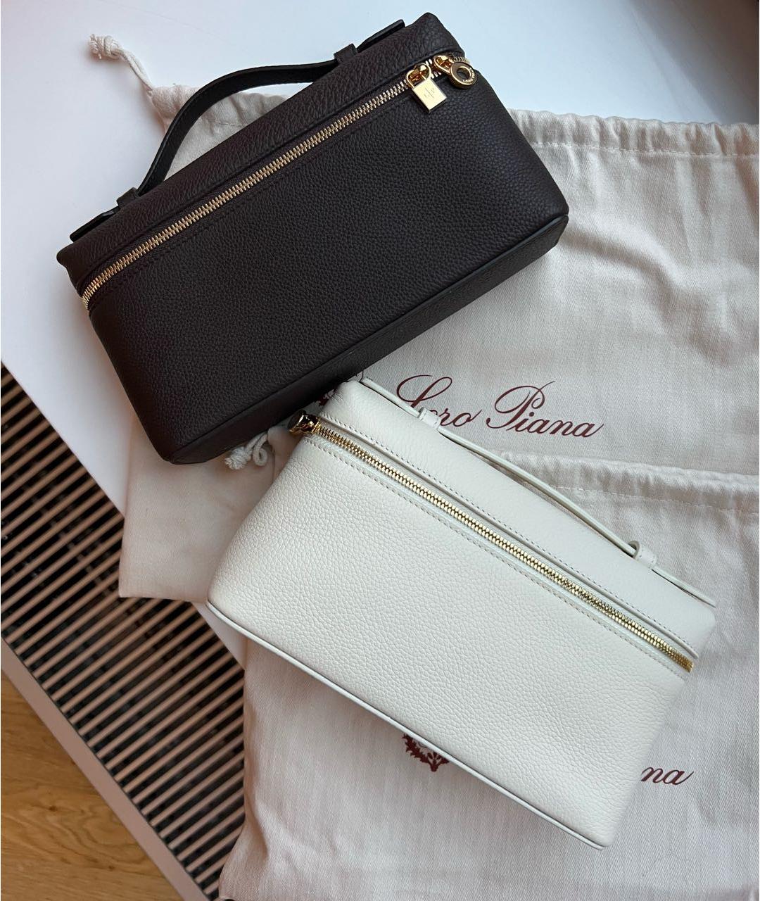 LORO PIANA Коричневая кожаная сумка через плечо, фото 5