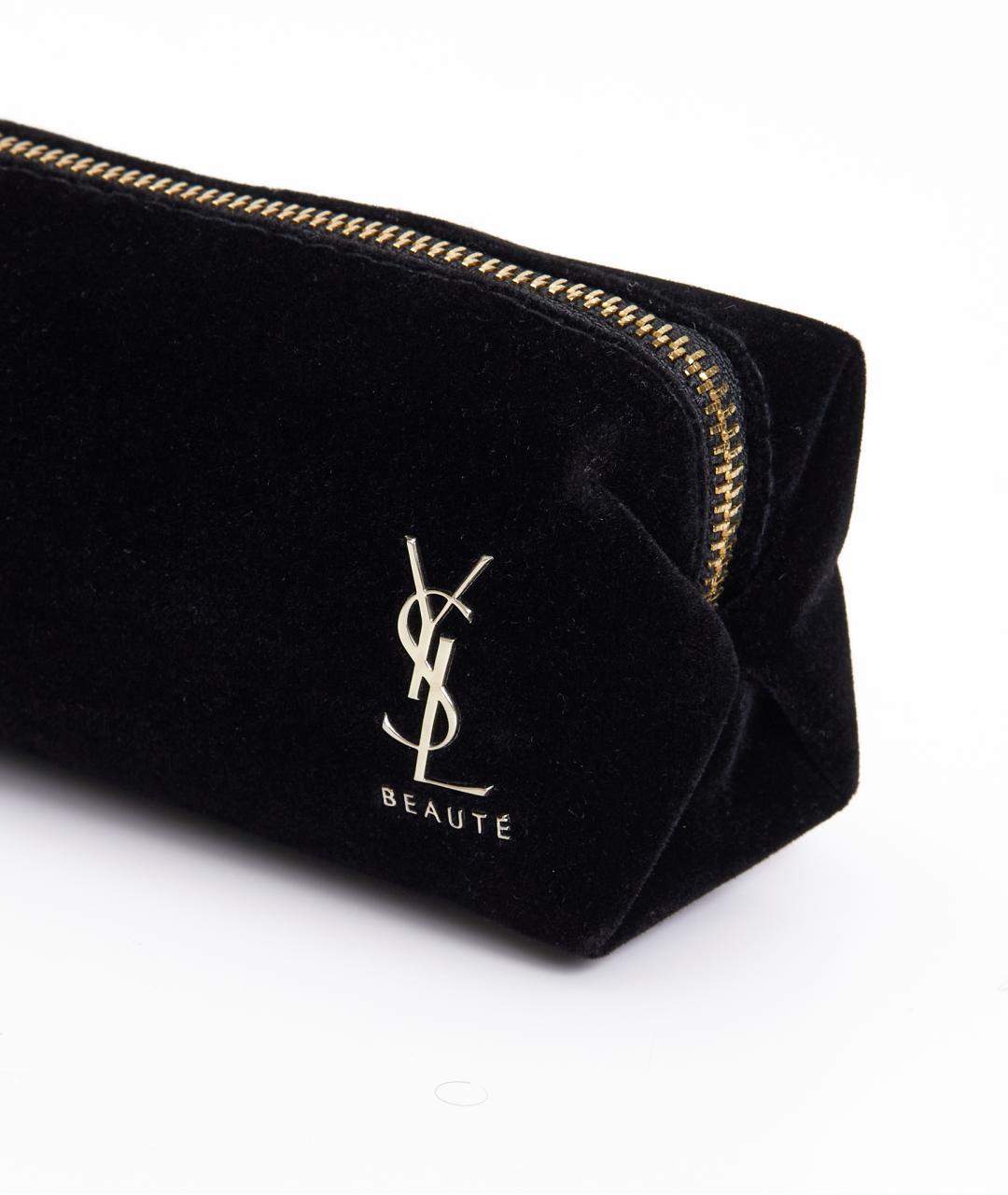 YVES SAINT LAURENT BEAUTY Черная бархатная косметичка, фото 4