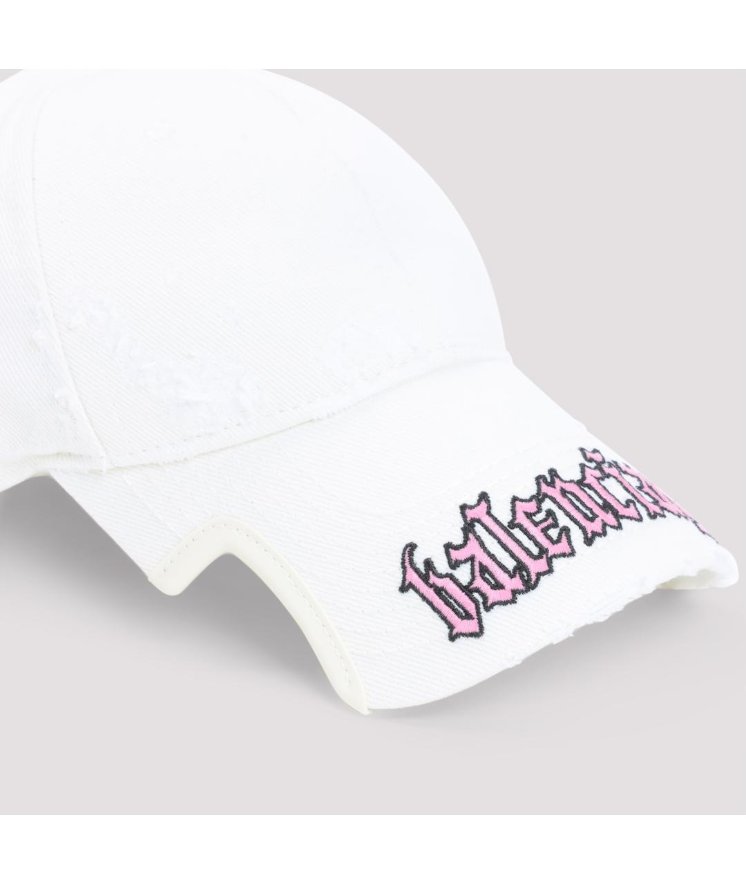 BALENCIAGA Белая хлопковая кепка, фото 2