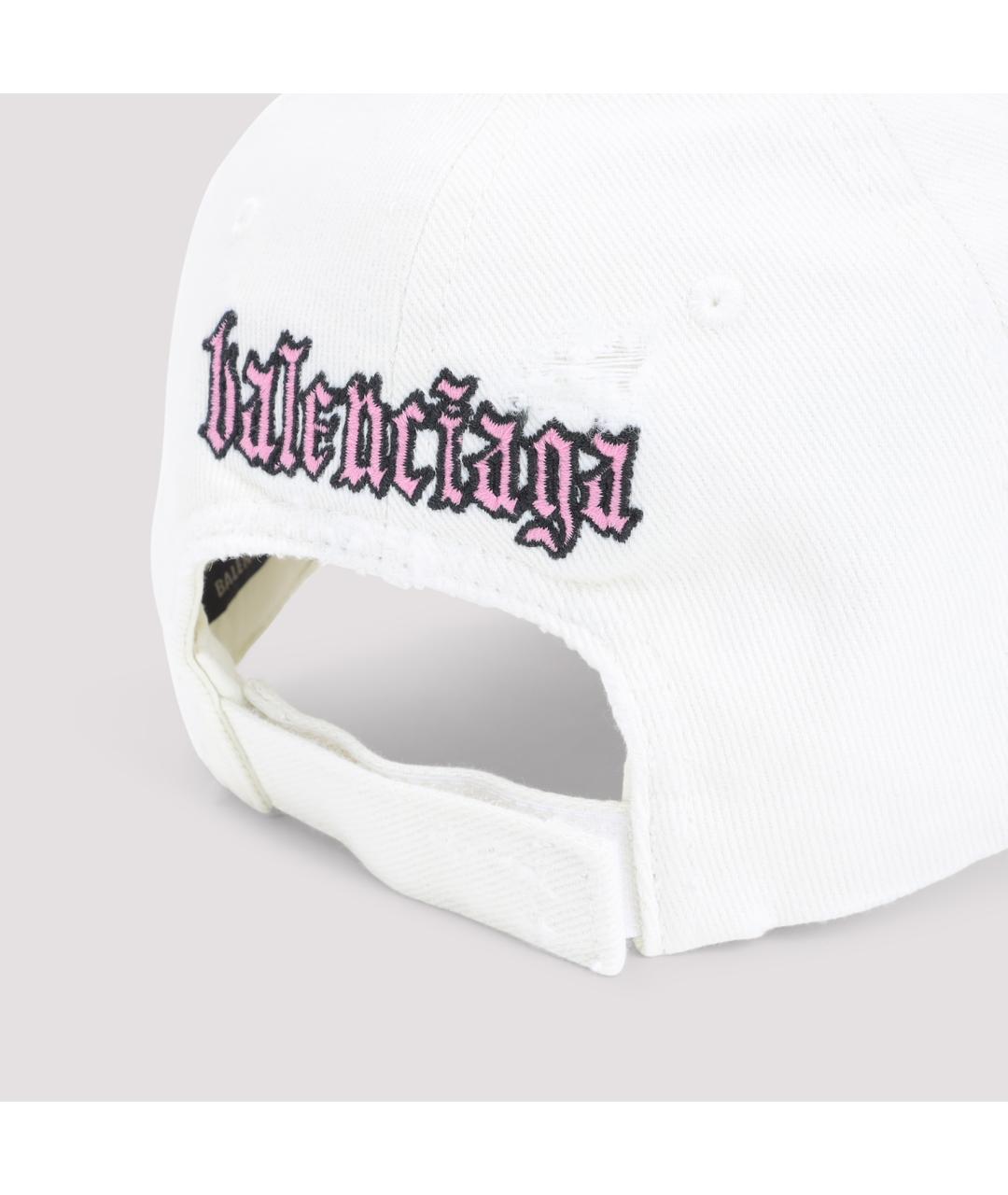 BALENCIAGA Белая хлопковая кепка, фото 3