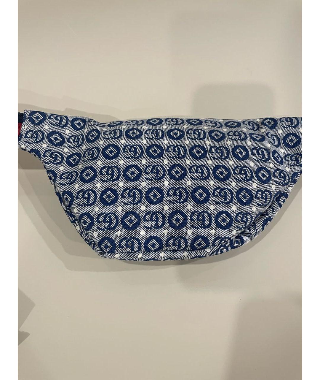 GUCCI Синяя тканевая поясная сумка, фото 4