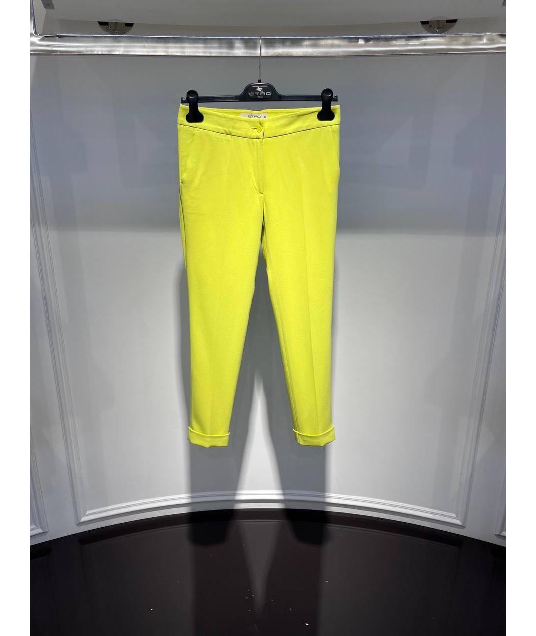 ETRO Желтые брюки узкие, фото 3