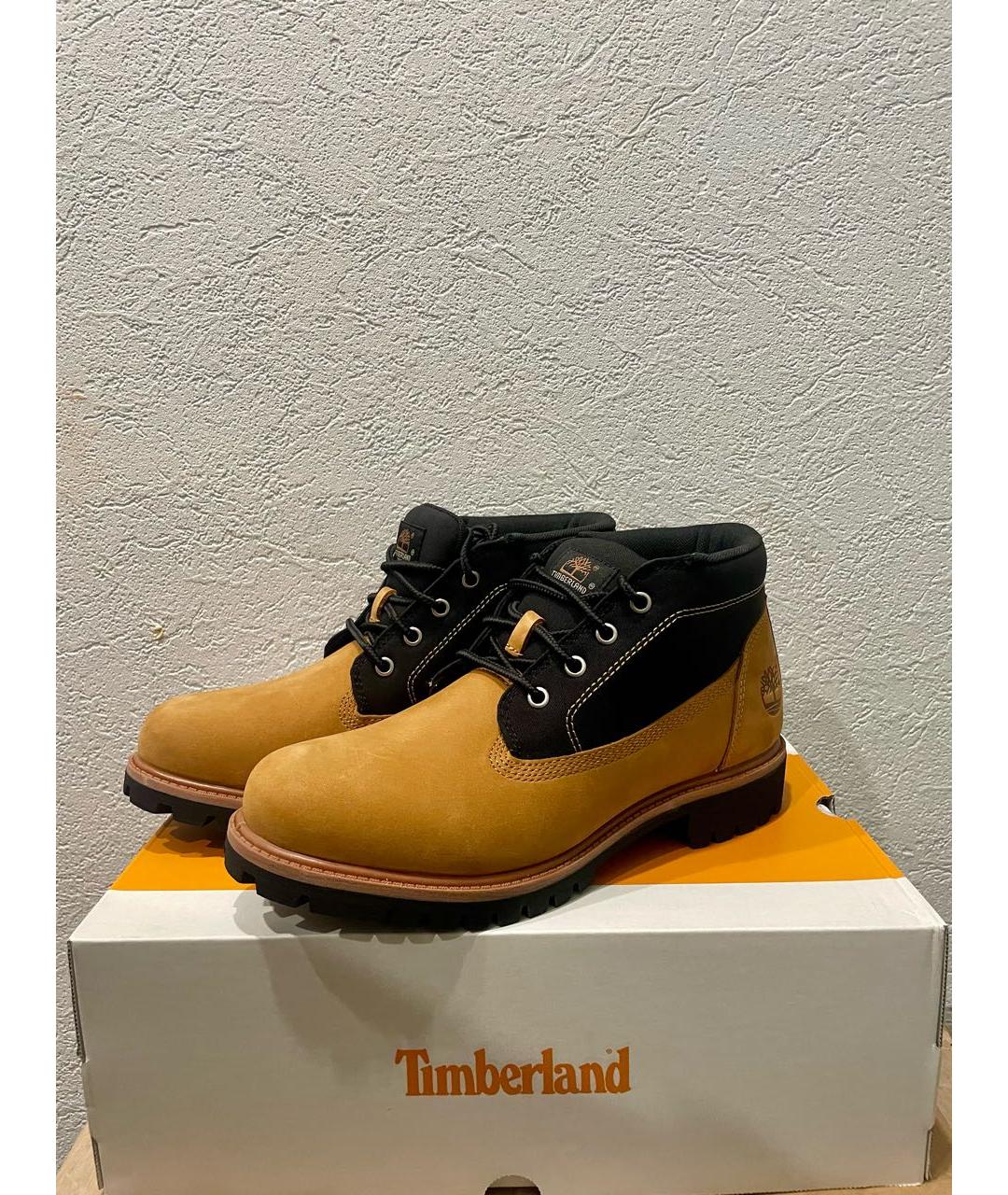 TIMBERLAND Горчичные нубуковые высокие ботинки, фото 2