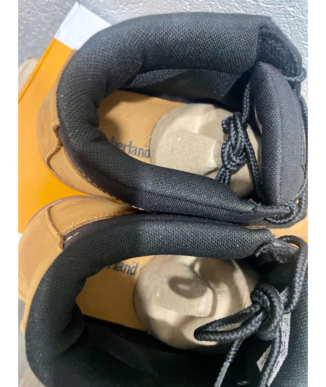 TIMBERLAND Горчичные нубуковые высокие ботинки, фото 4