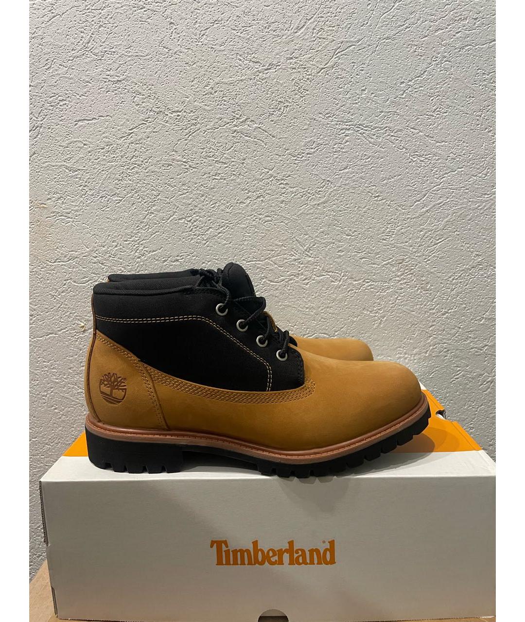 TIMBERLAND Горчичные нубуковые высокие ботинки, фото 5