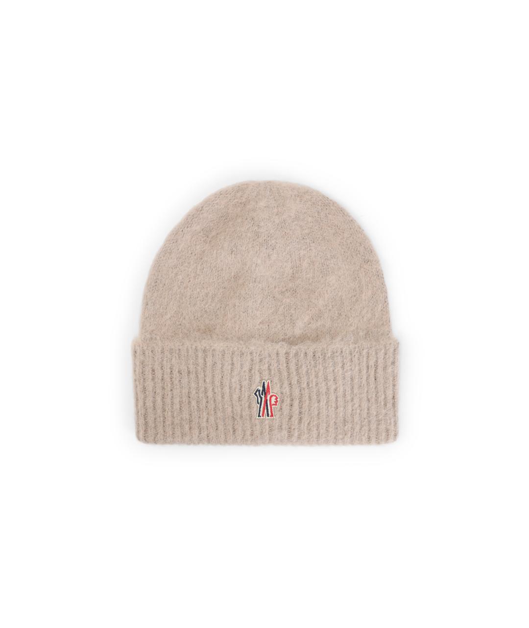 MONCLER GRENOBLE Хаки шерстяная шапка, фото 1