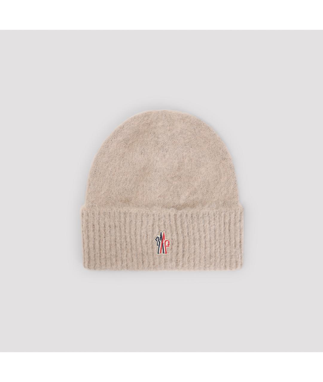 MONCLER GRENOBLE Хаки шерстяная шапка, фото 3