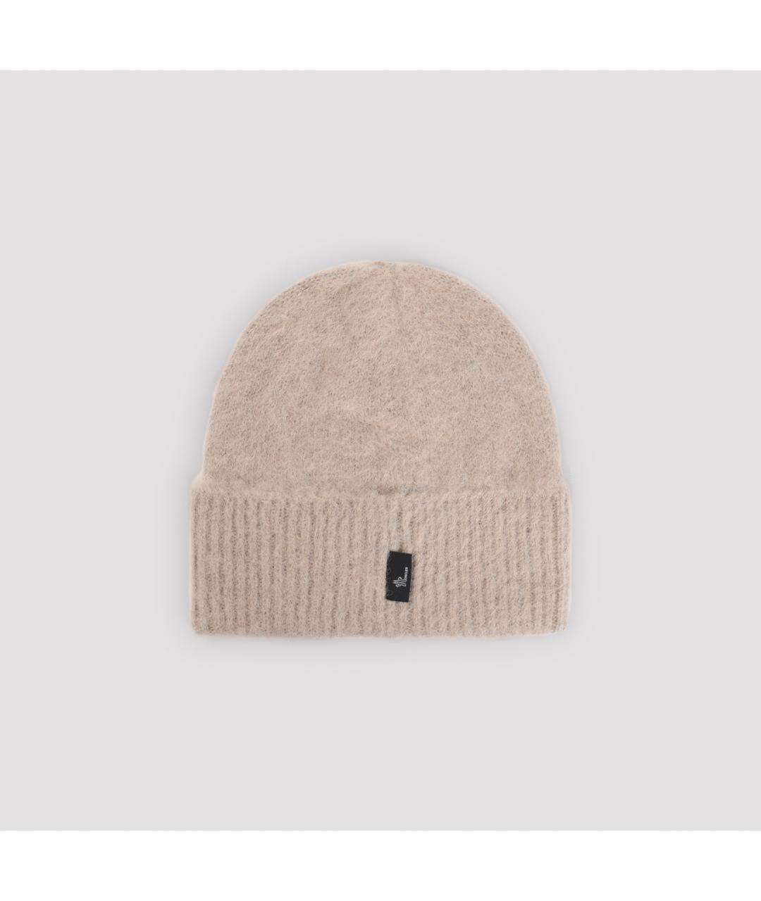 MONCLER GRENOBLE Хаки шерстяная шапка, фото 4