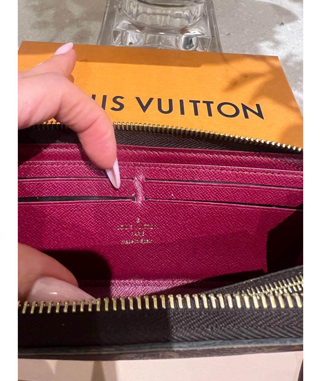 LOUIS VUITTON Коричневый кошелек, фото 3