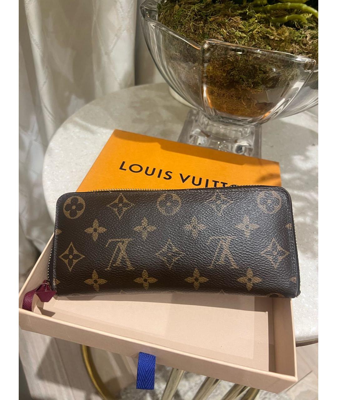 LOUIS VUITTON Коричневый кошелек, фото 9