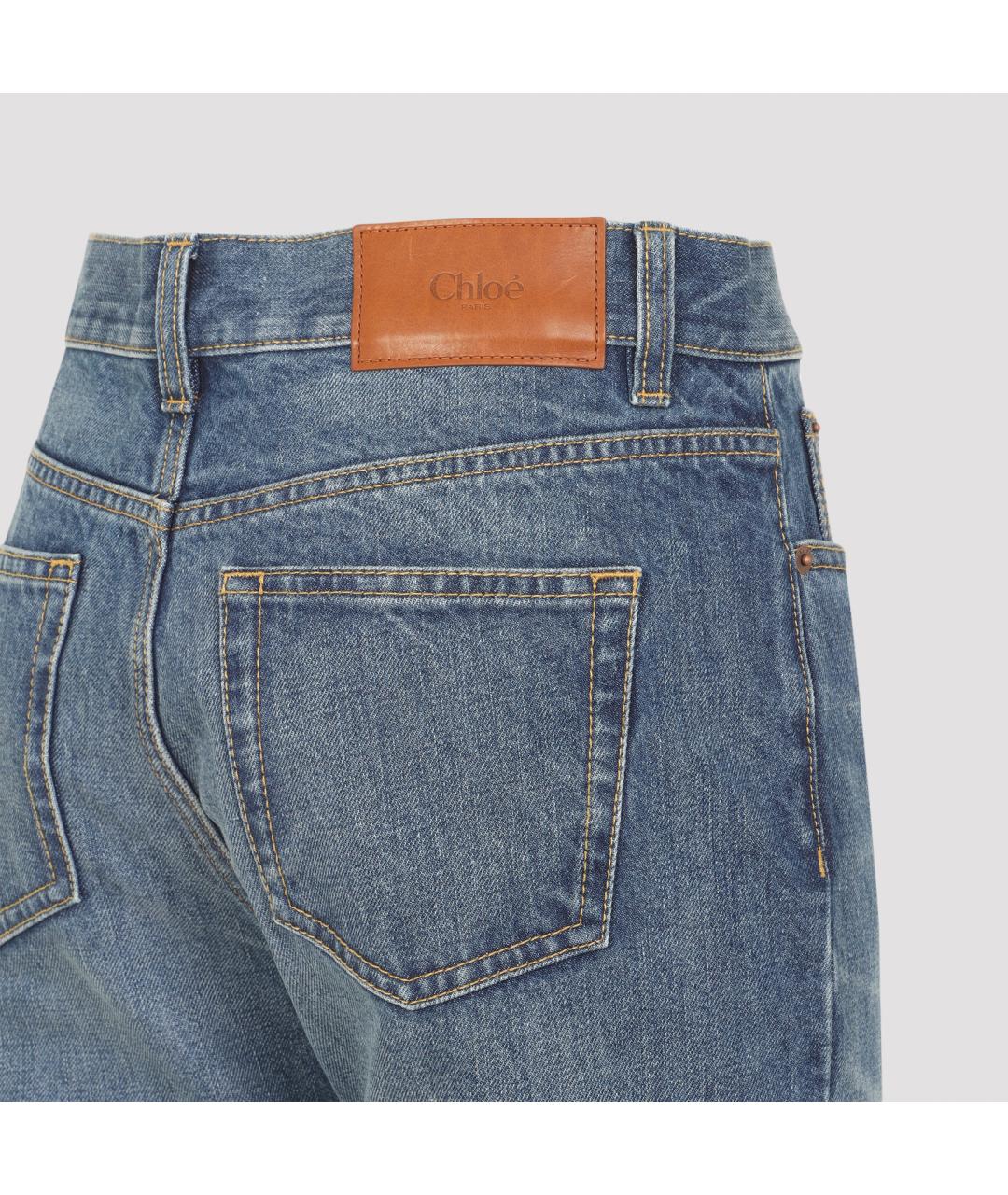 CHLOE Синие хлопковые прямые джинсы, фото 5