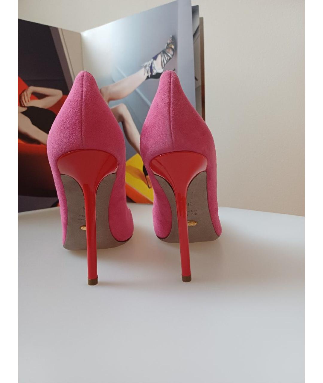 SERGIO ROSSI Розовые замшевые туфли, фото 8