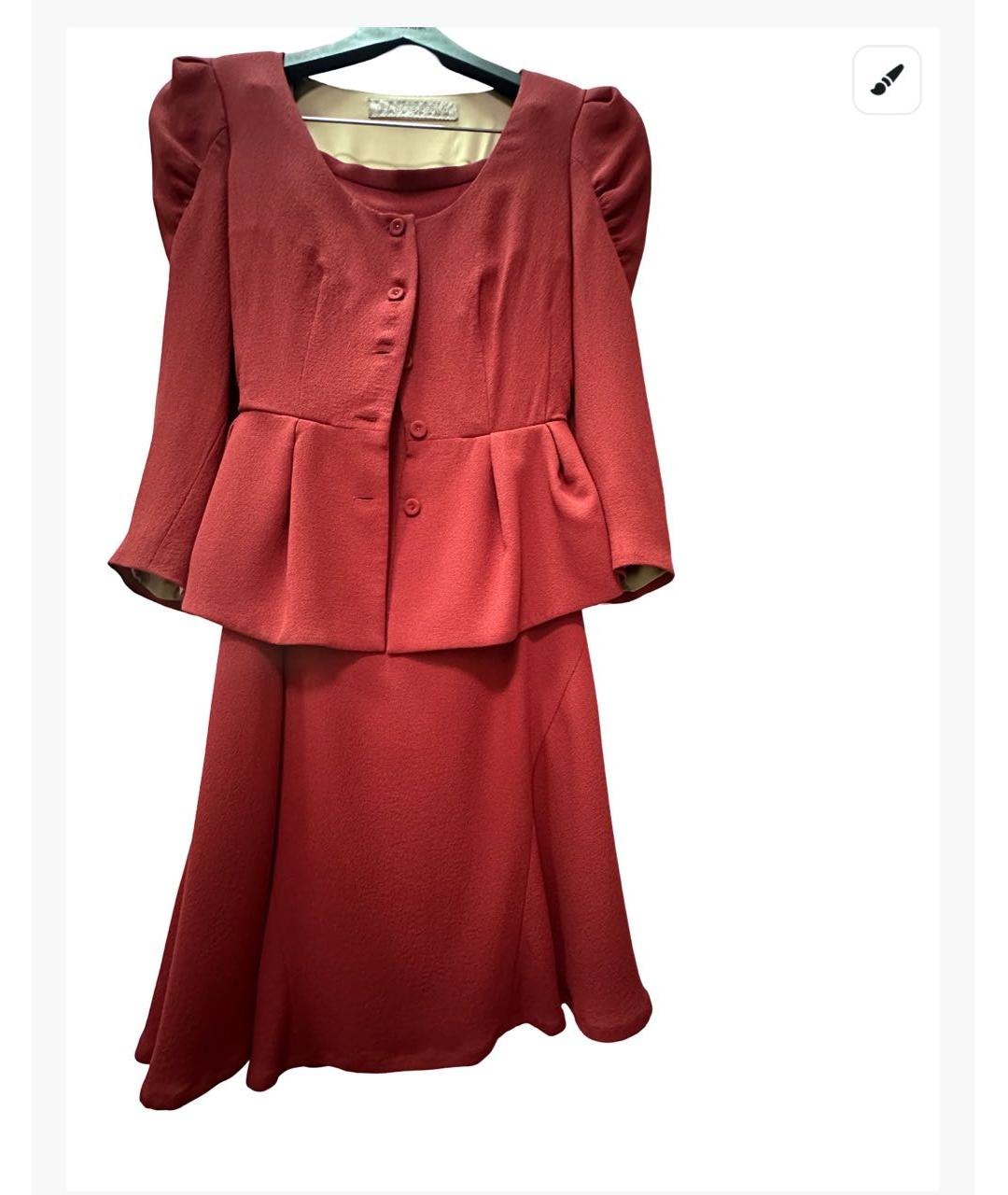 ULYANA SERGEENKO Бордовый костюм с юбками, фото 4