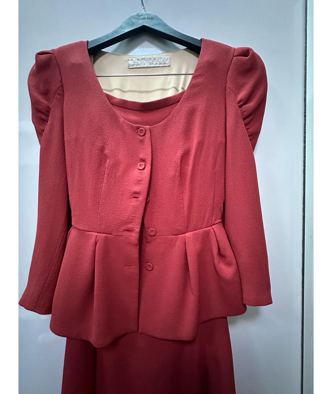 ULYANA SERGEENKO Бордовый костюм с юбками, фото 5