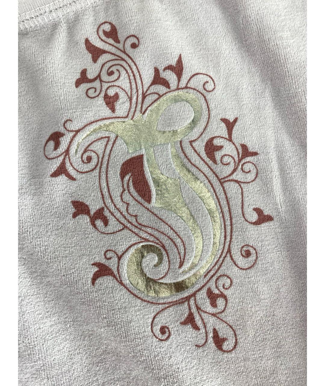 JUICY COUTURE Серые хлопковые прямые брюки, фото 4