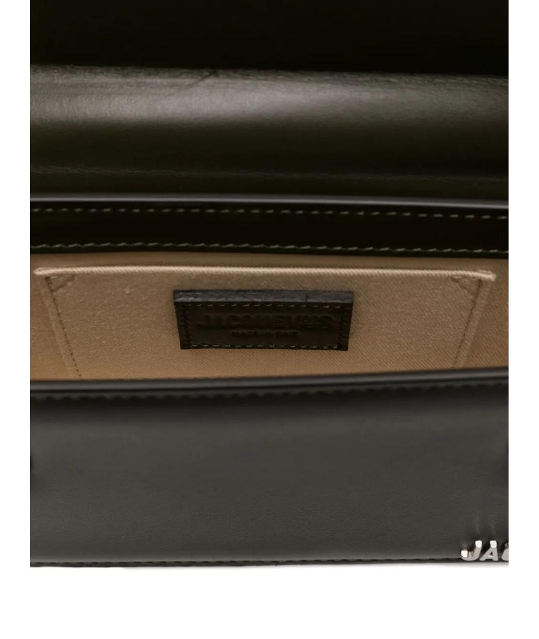 JACQUEMUS Зеленая кожаная сумка через плечо, фото 4