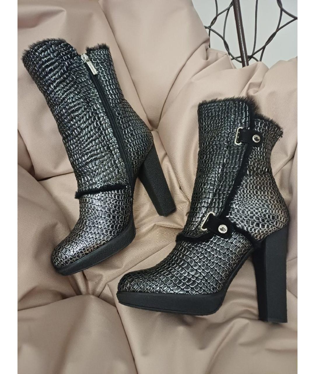 CASADEI Серебряные кожаные ботильоны, фото 3