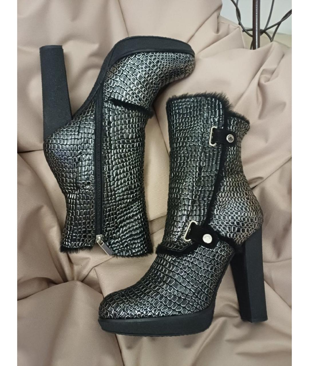 CASADEI Серебряные кожаные ботильоны, фото 4