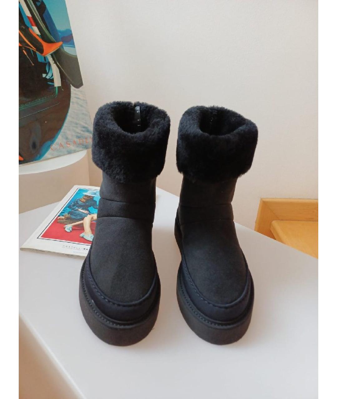 CESARE PACIOTTI Черные замшевые сапоги, фото 7
