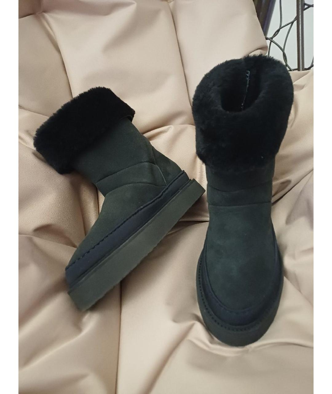 CESARE PACIOTTI Черные замшевые сапоги, фото 2