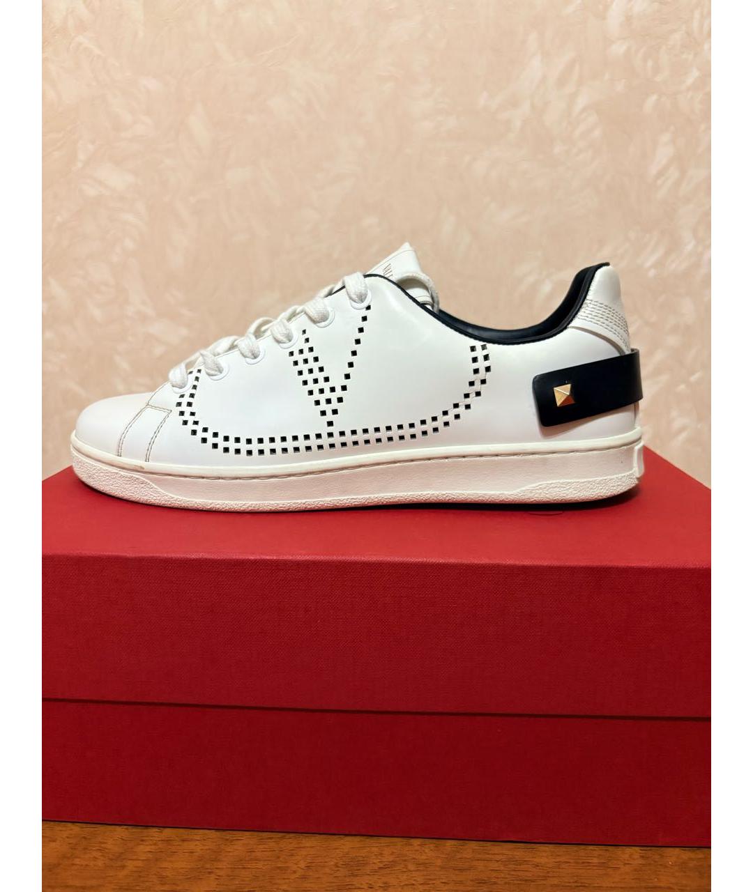 VALENTINO Белые кожаные кеды, фото 5