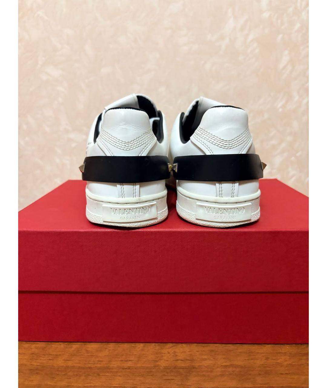 VALENTINO Белые кожаные кеды, фото 4