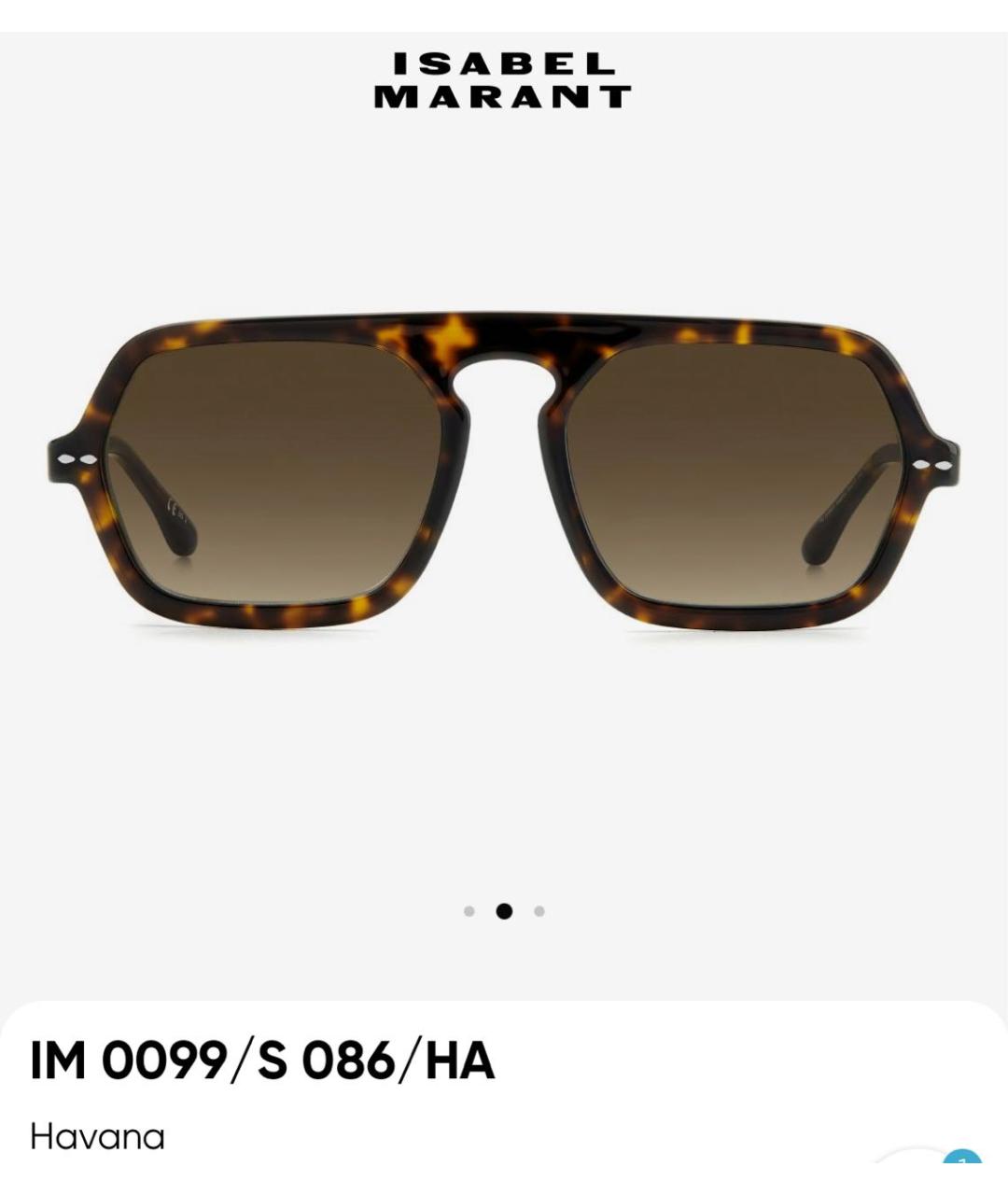 ISABEL MARANT Коричневые пластиковые солнцезащитные очки, фото 2