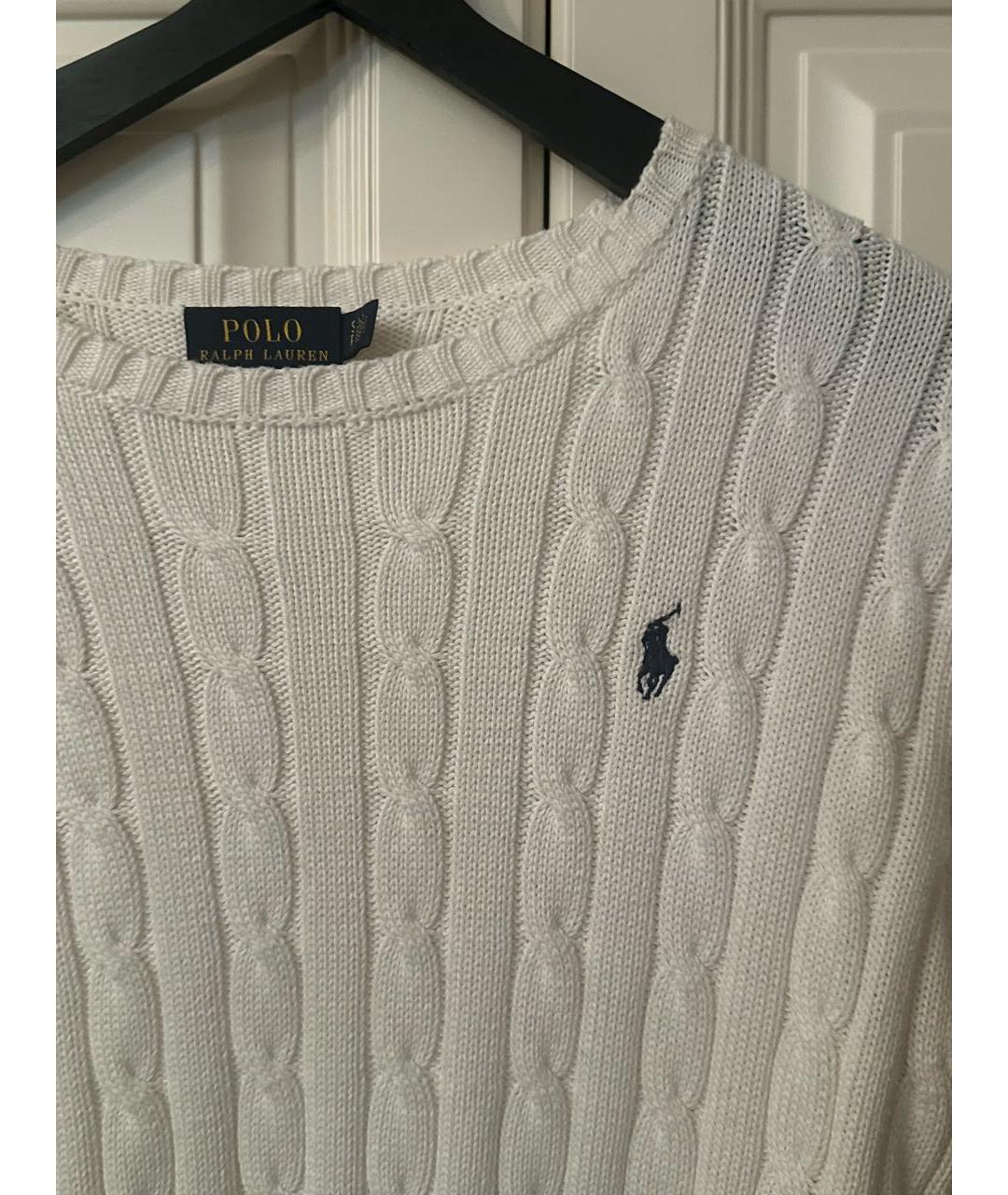 POLO RALPH LAUREN Белый хлопковый джемпер / свитер, фото 4