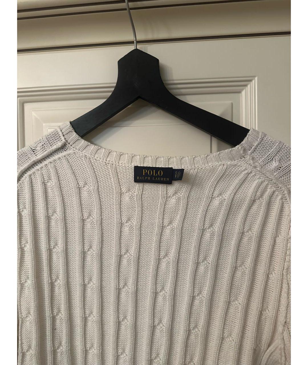 POLO RALPH LAUREN Белый хлопковый джемпер / свитер, фото 3